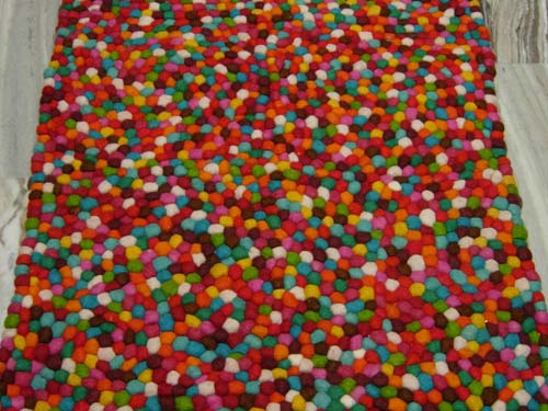 handmade multi balls pebble carpet