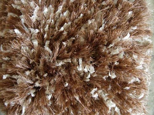Fine polyester and Fur Shag area rug-coco
